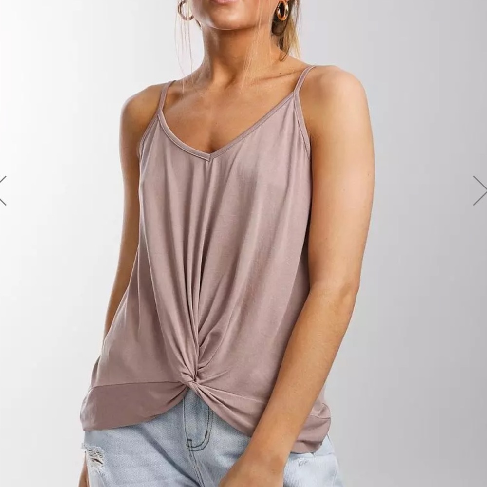 Main Strip twisted hem mauve tank top from Buckle
